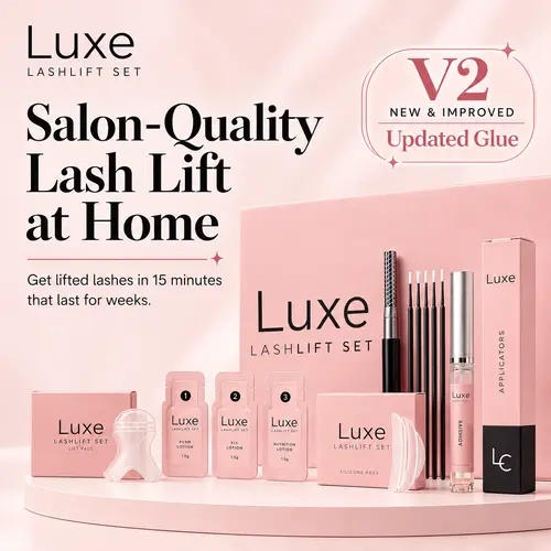 Luxe Lash Lift & Tint Makeup Set Bundle - At Home DIY Kit with Free Lash/Eyebrow Tint Gift, Back to School Beauty Tool,sohochic