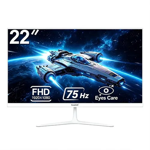 Gawfolk 22in FHD 1080p 75Hz Ultra-Thin Bezel-Less VA Computer Monitor, HDMI VGA Connectivity, for Home Office & Back to School Use