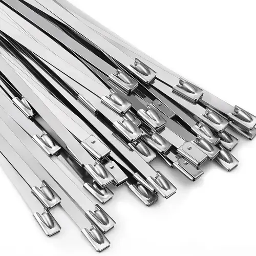【toolupgrade】100PCS 11.8" 304 Stainless Steel Zip Ties, Self-Locking Metal Cable Ties with Optional Cable Tie Gun for Fencing, Pipes, Chicken Coops & DIY Repairs