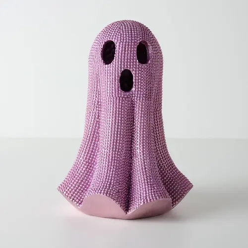 11" Illuminated Rhinestone Ghost by Mally Roncal