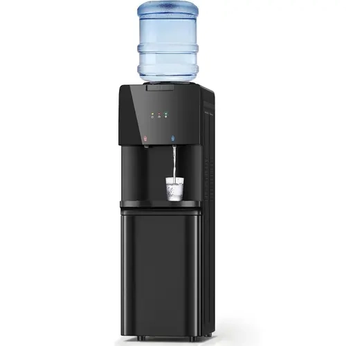 MANASTIN Top Loading Water Cooler Dispenser for 3/5 Gallon Bottles, Hot & Cold Water Dispenser, Child Safety Lock, Space-Saving Design for Home & Office