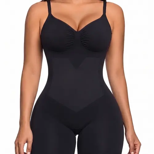 SHAPERX ZoneSculpt Women's Shapewear Bodysuit Bonded Tummy Control Panel Seamless Shaper,sohochic