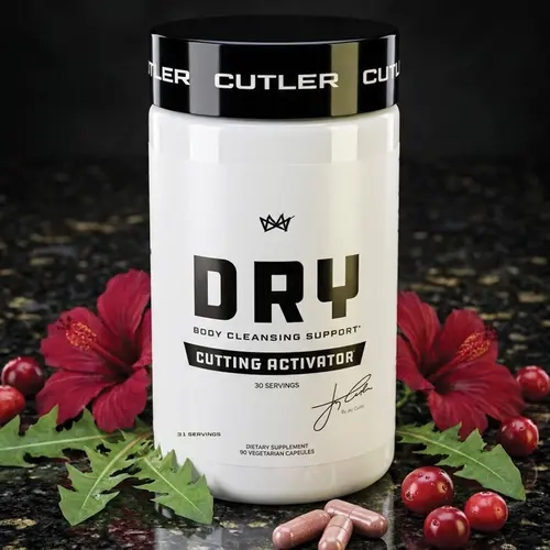 DRY - Reduce Water Retention Support and Bloat Relief Supplement containing Dandelion Leaf, Cranberry Concentrate, Hibiscus, Vegan, Caffeine Free