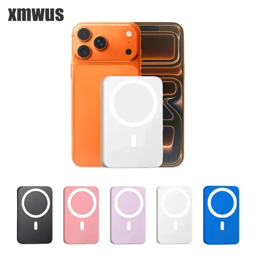2026 New 5000mAh Magnetic Wireless Power Bank, Portable Charger for iPhone 12-17 Series, Compatible with MagSafe Cases,sohochic