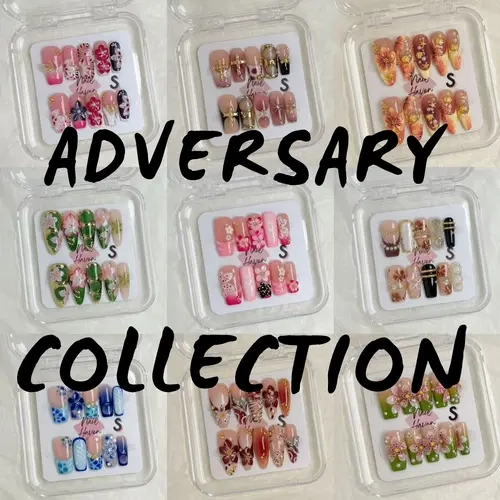NailHaven |Adversary  Collection | acrylic press-on| fake nails |Handmade | high quality Press on nails 10 pcs|reusable nails||uña sacri lic as