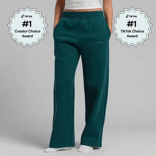 Comfrt | Tranquil Straightleg Sweatpants | CloudTouch Fleece Sweats With Oversized Pockets & Elastic Waist