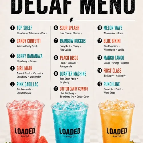 Decaf Loaded Teas-ZERO CAFFEINE -At home flavor packs. Zero Sugar