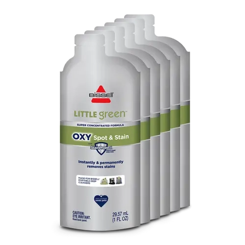 BISSELL® Little Green™ OXY Spot & Stain Super Concentrate Formula (6-Count) with OXY Stain-Destroying Power, StainProtect® Technology, and Pre-Measured No-Mix Pouches