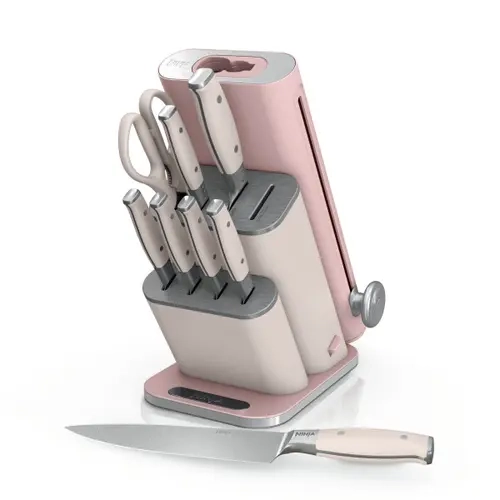 Ninja NeverDull 10-Piece Stainless Steel Knife System with Space-Saving Sharpener and 10+ Year Guarantee - NK12010