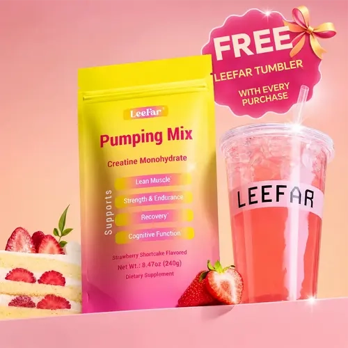 LeeFar Pumping Mix – Creatine Monohydrate Powder with 5g Creatine per Serving for Lean  Muscle, Strength & Endurance, Muscle Recovery and Cognitive Function – Strawberry Shortcake  Flavor, 30 Servings