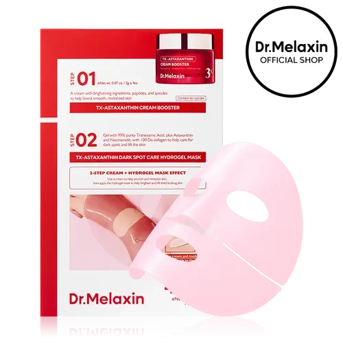 [Auction] [Dr.Melaxin Official] TX Astaxanthin Dark Spot Care Hydrogel Mask 4EA with Fade Dark Spots, Rebuild Firmness & Wake Up Glowing