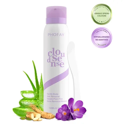 [Live Stream Exclusive one] Bikini Pain-Free Hair Removal Cream for Sensitive Skin, Hypoallergenic Formula-Gentle & Fast-Acting Depilatory with Citrus Scent, Aloe & Hyaluronic Acid for Soothing Care, Suitable for Men & Women,backtoschool