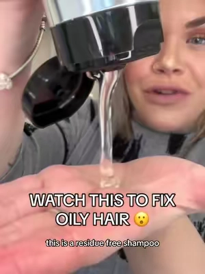 No greasy hair problems here! 🙅‍♀️  Incorporate our Color Security Shampoo into your routine for a healthier, oil-free scalp 💜🫶 @Hannah Kelly Hair #colorwow #greasyhair #greasyhaircheck #greasyhairtips #oilyscalp #oilyscalpfix 