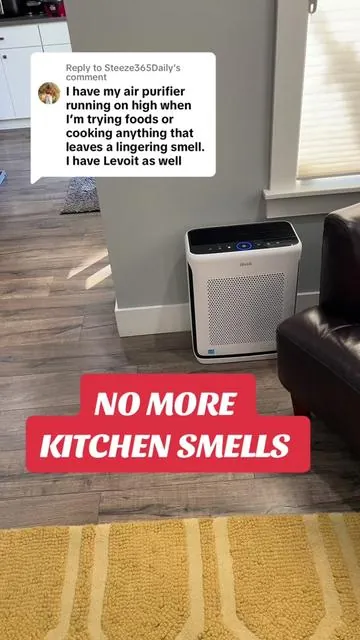 Replying to @Steeze365Daily I got an upgrade! I wanted to get rid of kitchen smells and this unit works great at doing just that! #airpurifier #airpurifiers #levoitairpurifier 