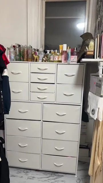 Upgraded my beauty room 🥹 #furniture #affordablefurniture #dresser #whitedresser #beautyroom 