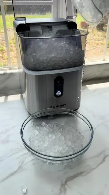 Euhomy Sonic Ice Nugget Ice Maker. #asmr #nuggetice #sonic #ice #iceeating #cravings #icemaker #icetok #watertok #icecube #foryou 