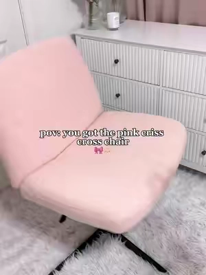 PSA: IT’S $40 OFF RN!! I wish I bought it for a discounted price🥲#crisscrosschair #aestheticunboxing #aesthetic #unboxing #asmrsounds #asmr #tiktokshop #tiktokshopfinds 