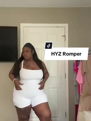 Hyz rompers are butter soft and stretchy, my advice size down. They can be work dressed up or down #romper #hyz #tiktokshop #fyp 