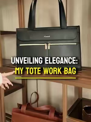 Obsessed with the elegance of my tote work bag!💼 ✨Perfect blend of style and functionality. Definitely stealing some organization tips from this video!  #work #fypage #totebag #workbag #elegant #luxury #blackcolor #functionality #lovevook #organize #goingwork #obsessed #lovemybag 