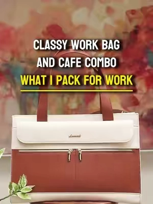 Elegant and chic bag! 👜✨ The packing style is on point! #packwithme #mybag #workbag #elegant #totebag #fypage #lovevook #girltherapy #bag #packing #chic #2in1 #formom #ladybag #workstyle #business 