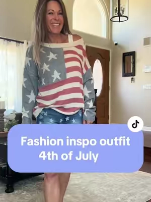 Fashion inspo outfits for 4th of July.  #creatorsearchinsights  #4thofjuly  #fashioninspo  #patriotic #knittop 
