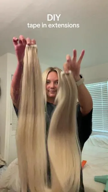 Thank you! @fullshinehairofficial 🫶🏼🫶🏼  #fullshinehairextentions #fullshine #fullshinehair #fullshineextensions #hairextensions #tapeins #tapeinextensions #diytapeinhairextensions #diy #amazon #hair #extensions #blonde #mermaidhair #longhair #savemoney #athome full shine tape in hair extensions diy at home