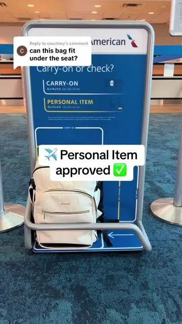 Replying to @courtney yep! Just check your personal item measurements with your airline ✈️ #lovevook #travelbag #girlstrip #floridavacation #travelbackpack 
