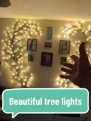 Loving these tree lights! #treelights #treelighting #interiordecor #walldecor #walldecoration 