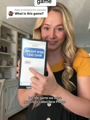 Replying to @Christine D seriosuly such a fun game to add to game night!! “New phone who dis”. If you click the orage shopping cart it will take you to it! #GameNight #gamenightideas #partygames #funny 