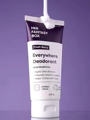 👀 A delicious smelling deodorant to keep your underarms, b00ty, b00bs + more fresh all day? Yes please! Not to mention it contains probiotics 😮‍💨 NEW- Her Fantasy Box “Everywhere Deodorant”  #everywheredeodorant #deodorant #hygieneproducts #herfantasybox #naturaldeodorant 