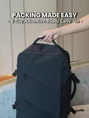 This CARRY-ON backpack has everything I need, including extra bags and plenty of pockets for a 6-day trip.✈ Travel light, travel smart!🎒✨  #Carryon #travelpro #packingtips #travelessentials #travelbag #shorttrip #tiktokshopfind #getyours #stressfree #shopnow #formom #Travel #MustHave #bags #fypage #lovevook #mybag #bag #backpacker #weekendtrip #travelgear #MakeYourMovesCount 