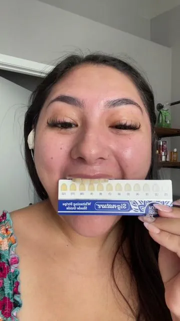 Teeth whitening with Guru nanda teeth whitening strips. These are great for sensitive teeth and affordable #TeethWhining #TeethWhiteningStrips #OralCare #WhiteningTeeth 