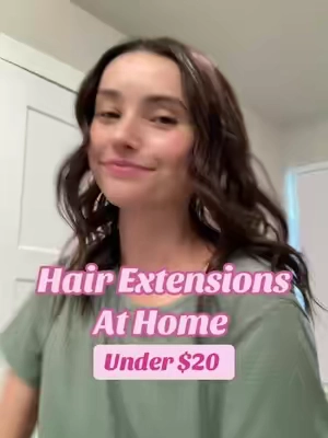 Hair extensions that look this good should cost way more than this. I am obsessed. #hairextensions #hairextension #hair #hairstyle #fakehair #hairtok 