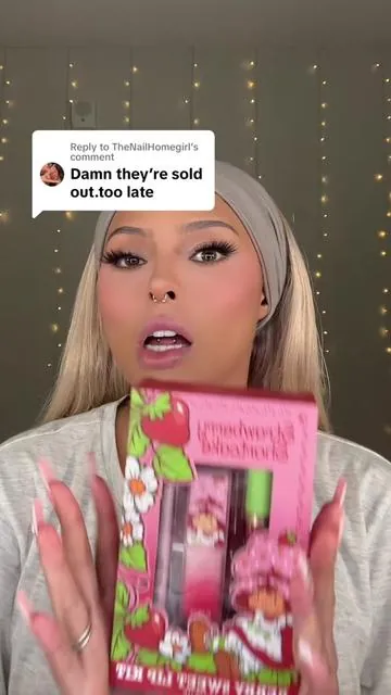 Replying to @TheNailHomegirl only $14 for lip liner + lipstick + lipgloass .. i have a feeling theyre not restocking this again 😭 GO GET YOUR HANDS ON IT i restocked for 5+ years of supply lmao #fyp #strawberryshortcake 