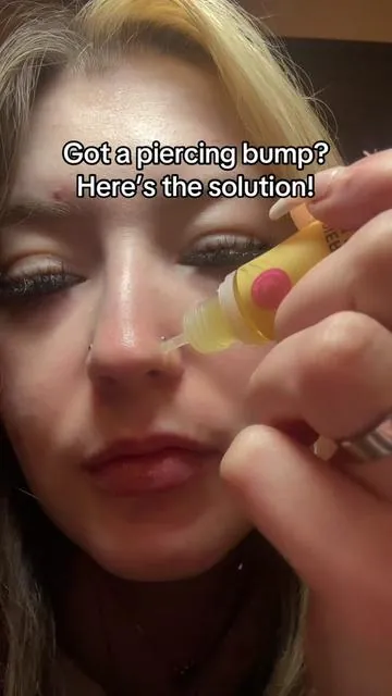 I got this a few months ago and it helped to heal my nose piercings! I got some bumps during the healing process (look at my older videos) and it smoothed them out! 👻  #piercing #piercings #piercingbump #nosering #fyp 
