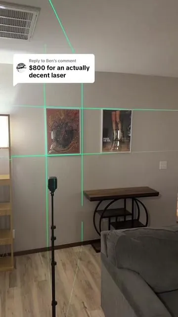 Replying to @Ben If you say so, go waste your money #laserlevel #bluecollar #constructiontools #tvmounting 