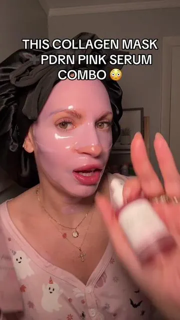 Glass skin combo >> medicube PDRN Pink Peptide Serum and PDRN Collagen Overnight Gel Mask  #ttsbeautybesties #koreanskincare #glassskinroutine #glassskintips #koreanskincareroutine #collagenmask #selfcarefinds #shophalloween 