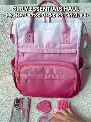 Let’s get girly!  This is My new go-to laptop backpack with everything pink and fabulous! 🌸  #LaptopBag #Girly #dreambag #Backpack #LaptopBag #ShopNow #FYP #workbags #schoolbag #teacherbag #musthaves #lovevook #tiktokshop #girltherapy 