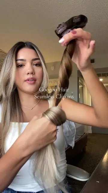 who is sheeee 🙈🤍 #fyp #googoohairextensions @googoohair_official 