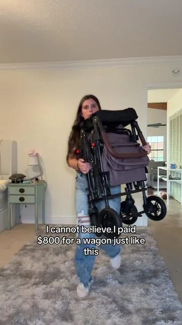 A Stroller Wagon for under $150? Why did I not see this lightweight two seater Vevor Wagon when I was pregnant!  #expectingmom #wagon #twoseater #strollerwagonreview #wagonstoller #wagonlife #vevor #strollers #babyshowergift #sahm  #tiktokshopblackfriday #tiktokshopcybermonday 