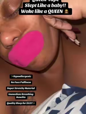 Added to my bedtime routine ✨ #vondunkthat #plussizefitnessblogger #queentape #mouthtape #mouthtapesleeping #mouthtapebenefits #qualitysleep #remsleep #insomnia #sleepingbeauty #bedtimeroutine #beautyroutine #tiktokfinds#tiktoshop#tiktokshopfinds #TikTokShopBlackFriday#creatorinsights #creatorsearchinsights #stockingstuffers #giftideasforher #tiktokshopcybermonday#blackgirltiktok#ForYourPage #fyp 