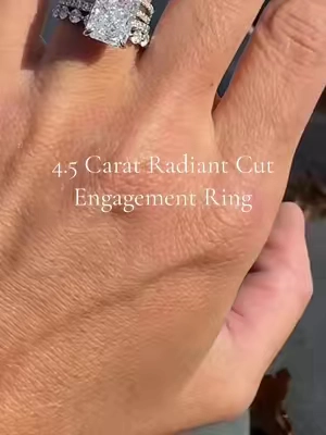 This is looks 1000% real. This is my second purchase from Effinny and they are top quality !!   They have all different styles to choose from but i loved that this was a three piece set!  #cubiczirconia #engagementring #tiktokshopblackfriday #tiktokmademebuyit #weddingband  #tiktokshopcybermonday #diamond #weddingring  #cushioncut 