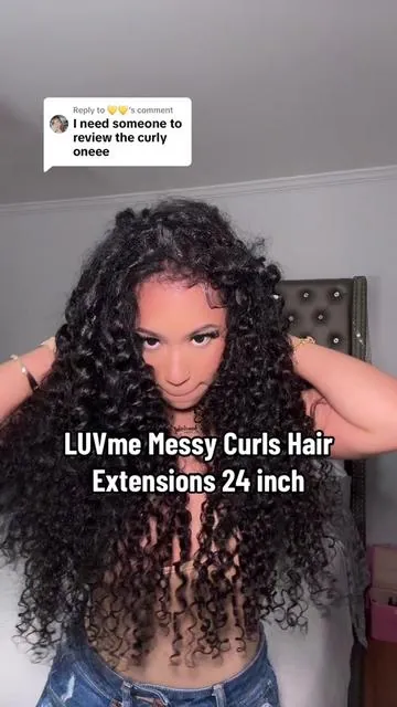 Replying to @💛💛 @Luvmehair #messycurls #luvmehair #hairextensions 