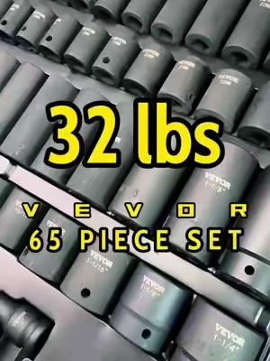 This socket set is top quality and built to last a lifetime. I carry this vevor 65 piece impact socket set in my truck daily. This will assist all on road and heavy equipment needs and its currently on the biggest sale of the year #blackfridaydeals #vevor #tool #mechanic 
