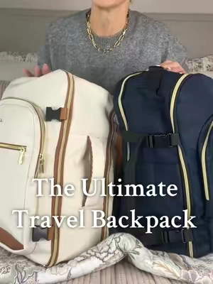 Lovevook is the absolute travel backpack! Fits under an airplane seat and has so much storage. #travelbackpack #carryonluggage #luggagehack #luggagepacking #lovevook 