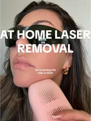leaving my chin hairs in 2024. at home laser hair removal because I’m boujee on a budget #laserhair #hairremoval #laserremoval #athomelaser #facialhair #facialhairremoval 
