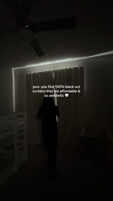 my kids have the best sleep thanks to how dark these black out curtains make their room!! #blackoutcurtains #curtains #curtainsdesign #highceilingcurtains #blackoutshades #aestheticcurtains #lovelanguage #seasonalgems 