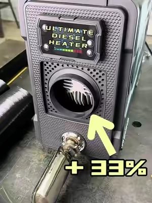 The ultimate portable diesel air heater. 33% larger heating system, 20% larger fuel tank, auto start/stop, temperature control, timer control, Bluetooth, 110v plug, 12v plug. #diesel #heater #110 
