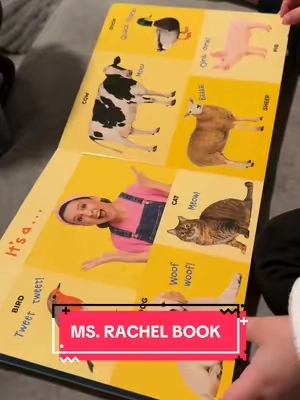 Reading time just got more exciting with the First Words book by Ms. Rachel! 😍📚👏🏼✨ #earlyliteracy #msrachel #missrachel #book #toddlerbook #toddlerreading #speechdevelopment #songsforlittles #tiktokmademebuyit #musthave 