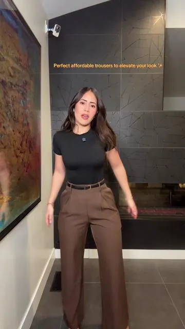 These trousers are a must-have! 👏 Perfect for everyday wear—style them with heels or sneakers, dress them up or down. Effortless & versatile! ✨ #WardrobeStaple #EffortlessStyle #tiktokshopfinds #tiktokshopcreatorpicks #trousers #widelegpants 